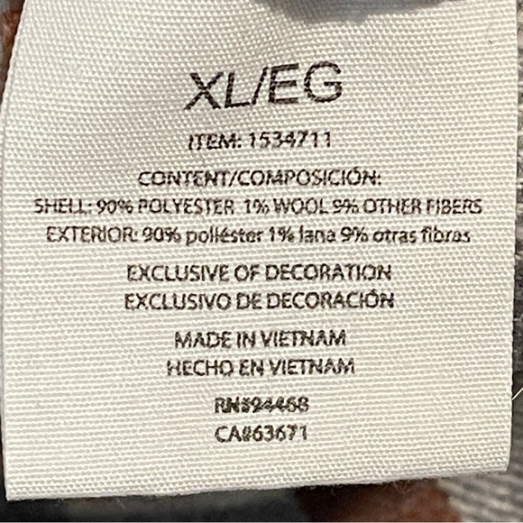 HFX Flannel Shirt Jacket Shacket Wool Blend XL EUC - Picture 5 of 5